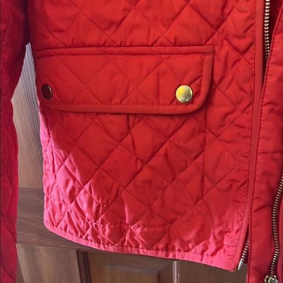 J. Crew Red Quilted Jacket - Picture 3 of 6